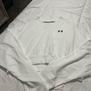 Under Armour White Crop Sweatshirt